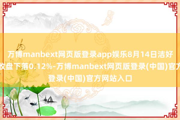 万博manbext网页版登录app娱乐8月14日洁好意思转债收盘下落0.12%-万博manbext网页版登录(中国)官方网站入口