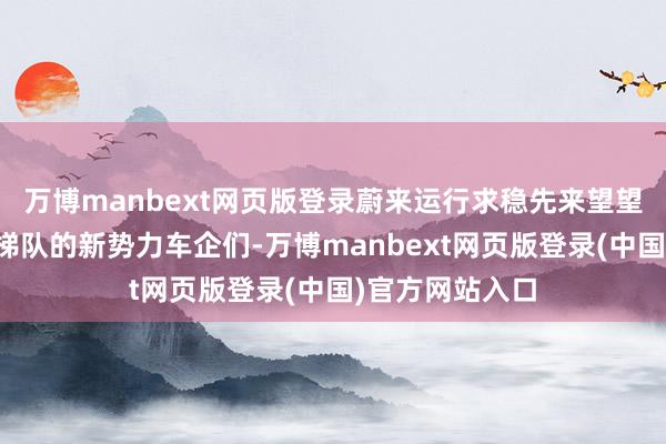 万博manbext网页版登录蔚来运行求稳先来望望销量排在第一梯队的新势力车企们-万博manbext网页版登录(中国)官方网站入口