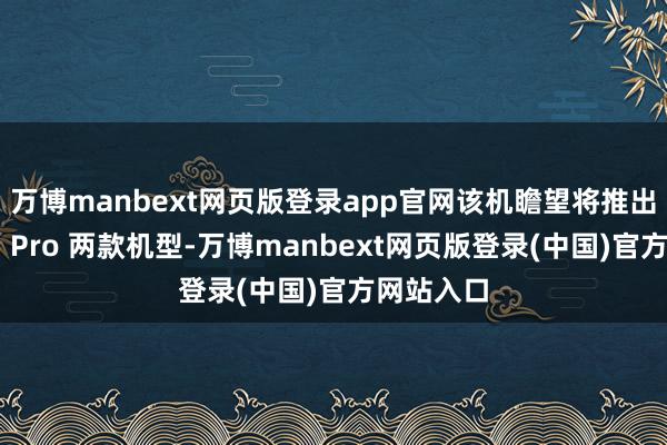 万博manbext网页版登录app官网该机瞻望将推出圭臬版和 Pro 两款机型-万博manbext网页版登录(中国)官方网站入口
