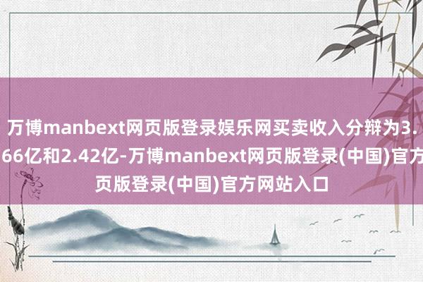 万博manbext网页版登录娱乐网买卖收入分辩为3.09亿、2.66亿和2.42亿-万博manbext网页版登录(中国)官方网站入口